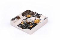 Classic Touch MFN105 Hammered Stainless Steel Napkin Holder