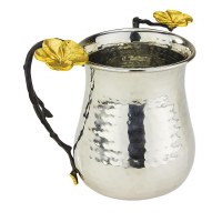 Classic Touch décor MFW70 6 in. Wash Cup-Frangipani Black and Gold
