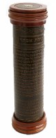 Megilah Holder Antique Leather and Wood 20"