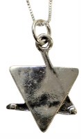 Silver Chai & Star Of David Necklace #MJB1107