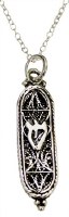 Silver Mezuzah Necklace #MJB1549BC