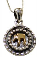 Silver Chai Necklace With Gold Plating #MJB1928
