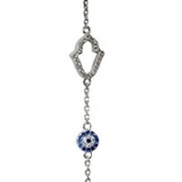 Silver Chamsa Bracelet With Charms #MJB6821