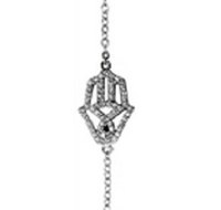 Silver Chamsa Bracelet With Silver Stones #MJBB5088