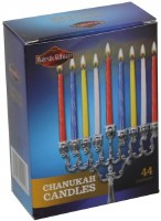 Chanukah Candles 4" Colorful 44 Count