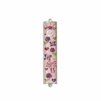Enamel Mezuzah Princess Design 5"