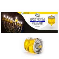 Sealed Prefilled Olive Oil Vials Round Glasses Burntime 2.5 Hours 44 Pack