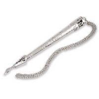 Nickel Plated Yad Torah Pointer Round Shape with Chain