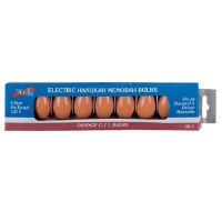 Orange Electric Replacement Menorah Bulbs 9 Pack