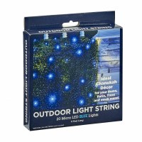 Outdoor String Light 20 Micro LED Blue Lights 8'