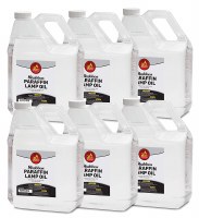Shabbos Lamp Oil Smokeless Liquid Paraffin Clear 1 Gallon 6 Pack