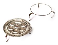 Seder Plate Stand Chrome 5" Height 13" Diameter