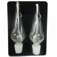 Paraffin Fillable Bulbs 2 Pack Set Tower Ridged Design