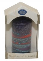 Safed Pillar Candle Sunrise Purple Large 3" x 6"