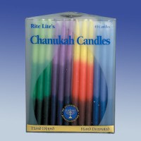Premium Chanukah Candles - Tri-Color
