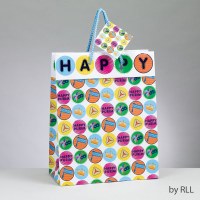 Purim Gift Bag with Gift Tag Hamantasch and Gragger Design