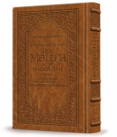 Leather Reb Meilech on the Haggadah Amber Brown