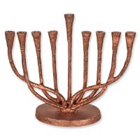 Rustic Copper Finish Candle Menorah