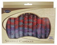 Safed Shabbat Candle Sunrise Purple 12 Pack