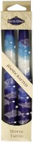 Safed Taper Candles 2 Pack 10" - Snow Blue Drops