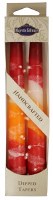 Safed Taper Candles 2 Pack 10" - Snow Red Drops