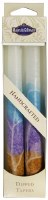 Safed Taper Candles 2 Pack 10" - White Turquoise