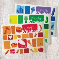 Cutting Board Tempered Glass Geometric Collection Set of 3 11" x 8"