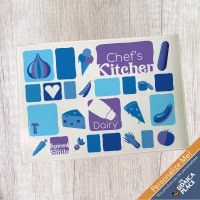 Milchig Cutting Board Tempered Glass Geometric Dairy Design 11" x 8"