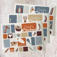 Cutting Board Tempered Glass Earth Tone Geometric Collection Set of 3 11" x 8"