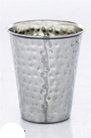 Stainless Steel Hammered Kiddush Cup
