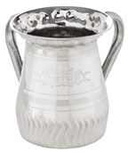 Stainless Steel Wash Cup Medium Waved Base Design