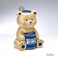 Teddy Bear Ceramic Tzedakah Box