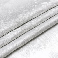 Jacquard Tablecloth White and Silver Abstract Pattern 60" x 90"