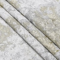 Jacquard Tablecloth Silver Beige Gold Blend Pattern 70" x 144"