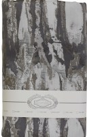 Jacquard Tablecloth Ivory Grey Silver Abstract Pattern 54" x 72"