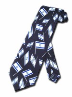 Necktie with Mini Israeli Flags
