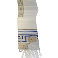 Tallis Paz Rayon Size 24 Blue and Gold Stripes 24" x 72"