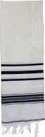 Traditional Wool Tallis Black Stripes 60" x 72"