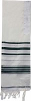 Tallit Wool #18 Green Silver
