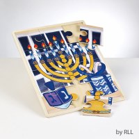Chanukah Menorah Wooden Puzzle
