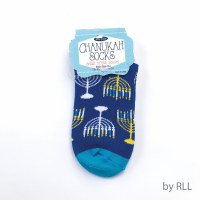 Chanukah Crew Socks Menorah Design Adult Size 9-11