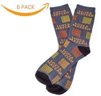 Passover Adult Crew Socks Lotza Matzah Design Fits Shoe Size 8-12 6 Pack