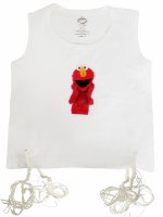 Undershirt Tzitzis Cotton with Silk Screened Elmo Design Size 2
