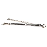 Yad Torah Pointer with Chain Hammered Aluminum 17.5 cm