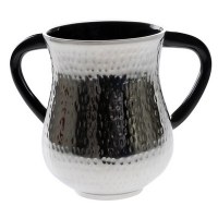 Aluminum Wash Cup Silver with Dark Grey Handles