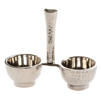 Hammered Salt and Pepper Stand Set