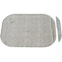 Acrylic Challah Tray Silver with Matching Acrylic Knife 11" x 14.5"