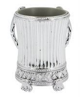 Metallic Coated Acrylic Washing Cup Silver Colored