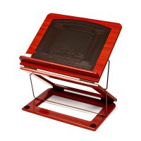 Tabletop Shtender Book Stand Wood and Leather Look 2 Positions