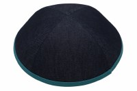 iKippah Denim with Persian Green Rim Size 2